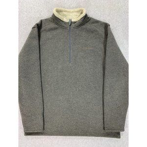 Columbia Fleece‎ Lined Half Zip Sweater Pullover (Men's Large) Gray